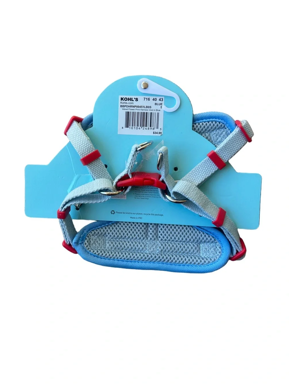 Blueberry Pet Harness size Small